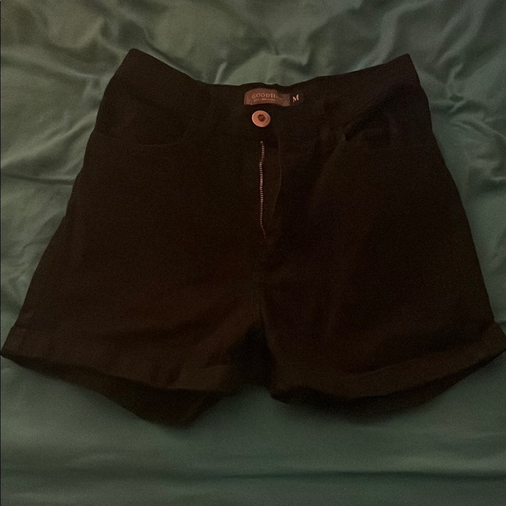 Black Denim Shorts
